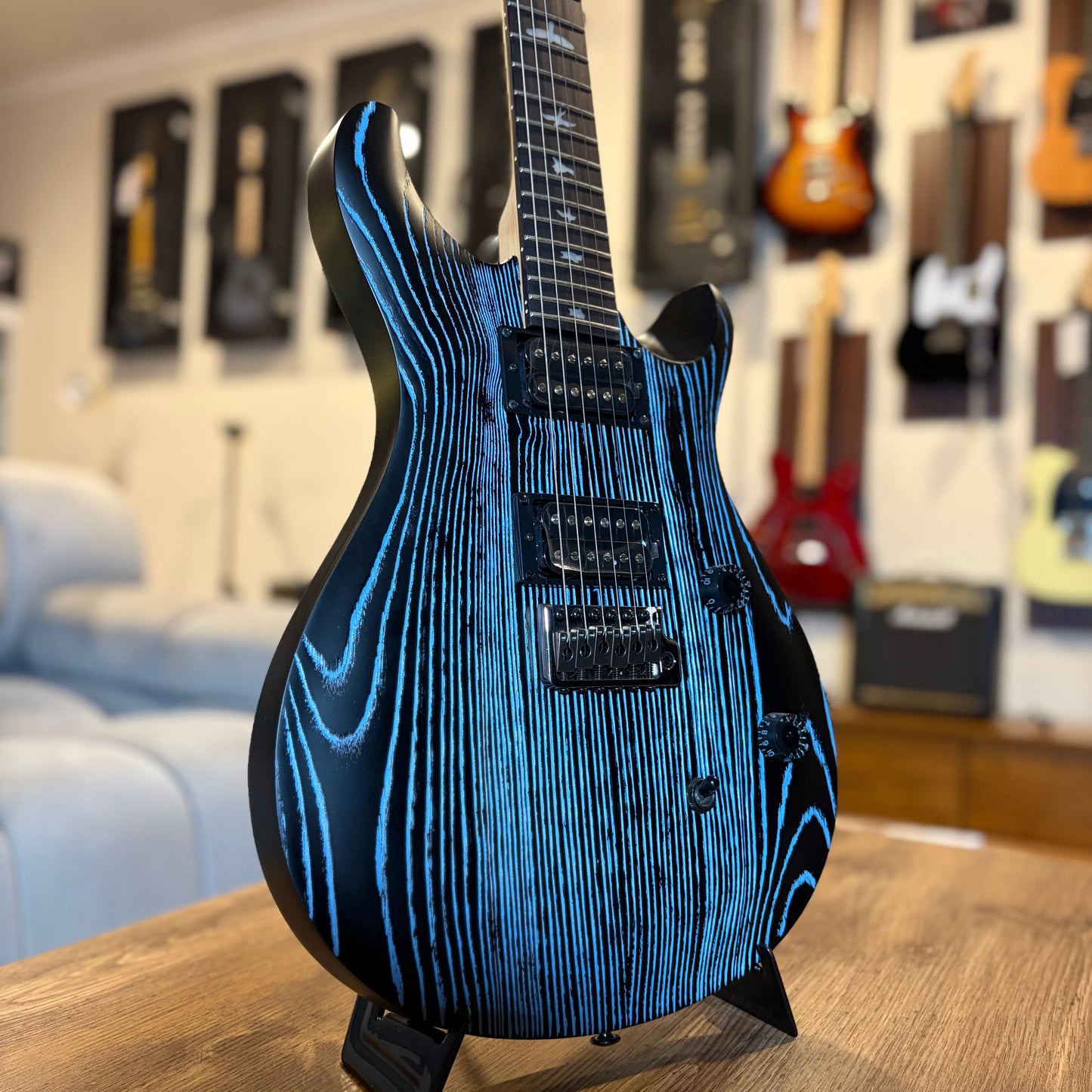 PRS SE SWAMP ASH CE 24 — "SANDBLASTED" LIMITED EDITION - BLUE