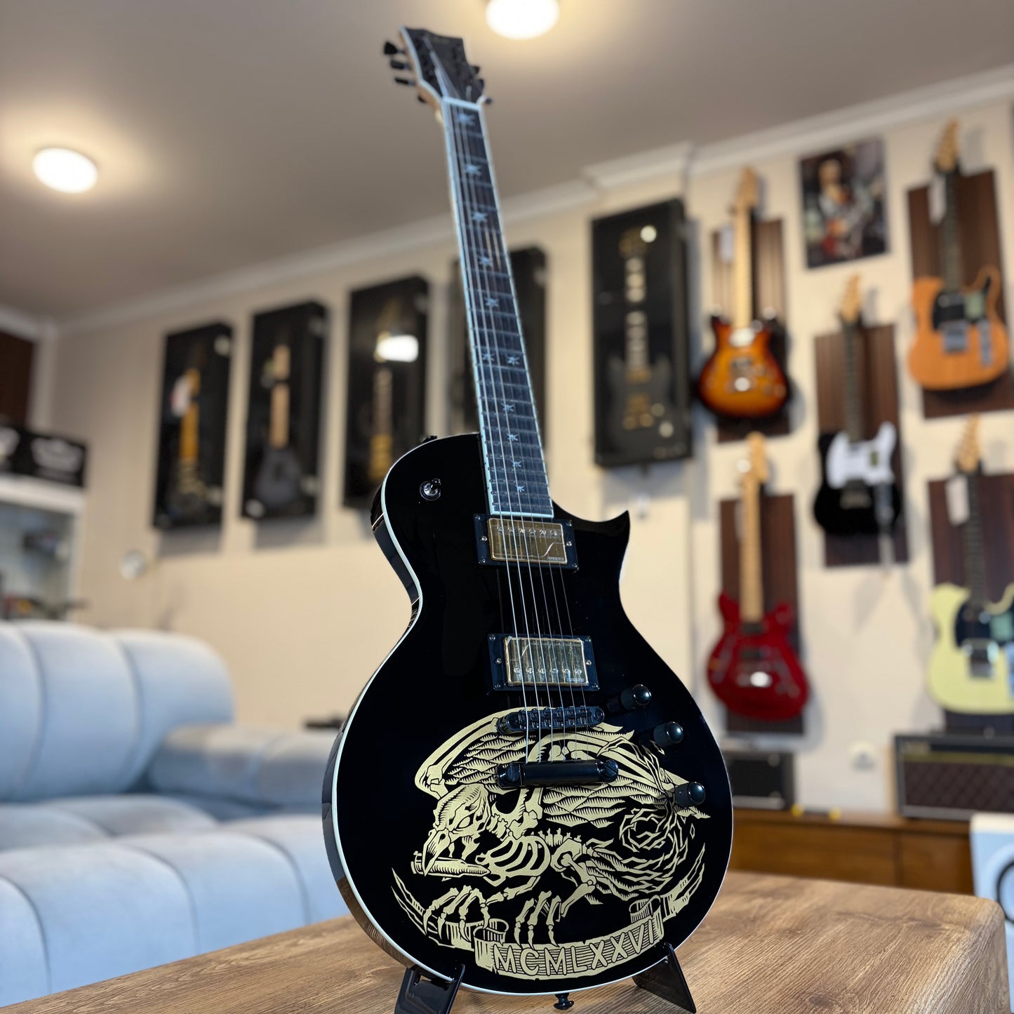 ESP LTD WA-WARBIRD - BLACK W/GRAPHIC