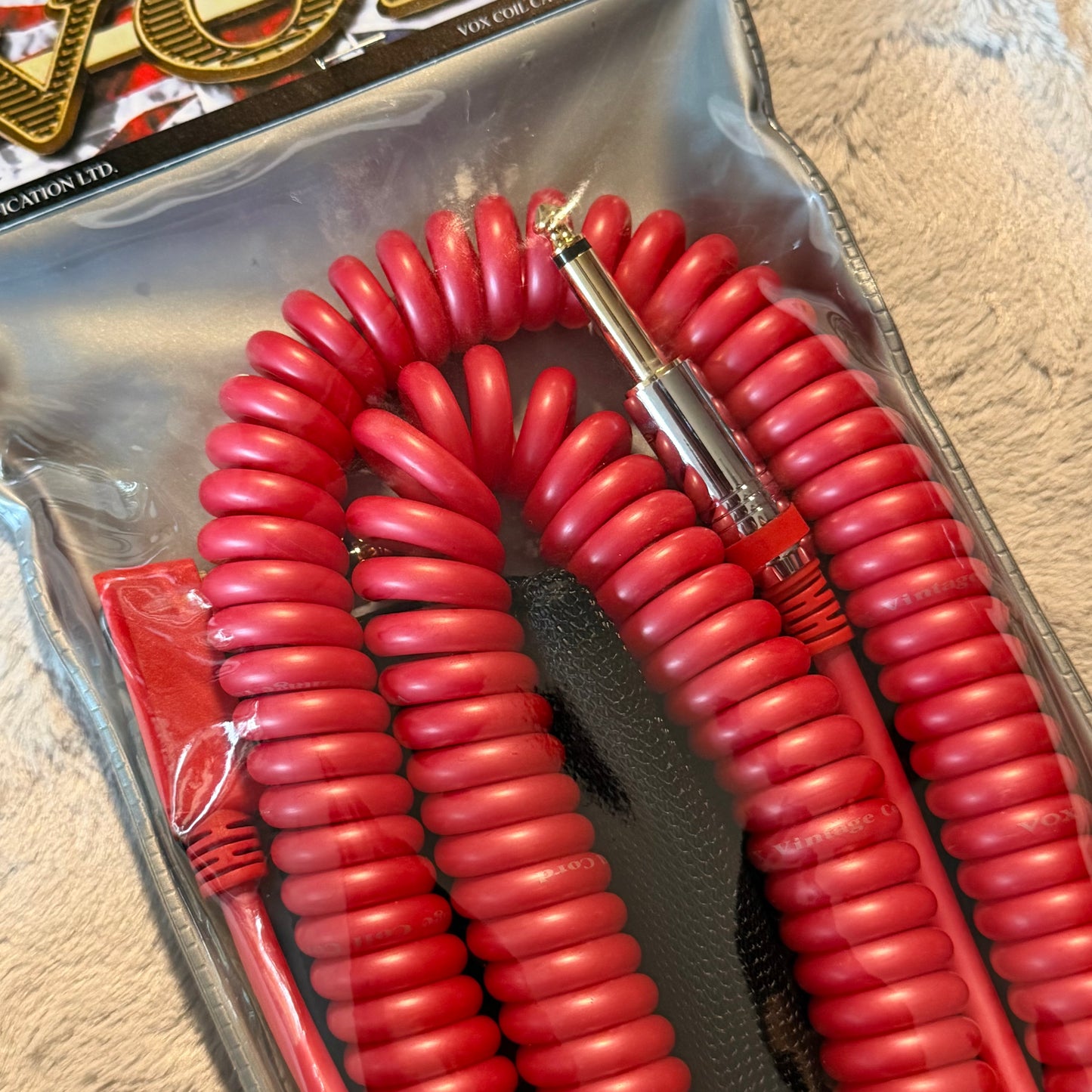 Vox VCC-90 Vintage Coiled Cable (Red, 9m)